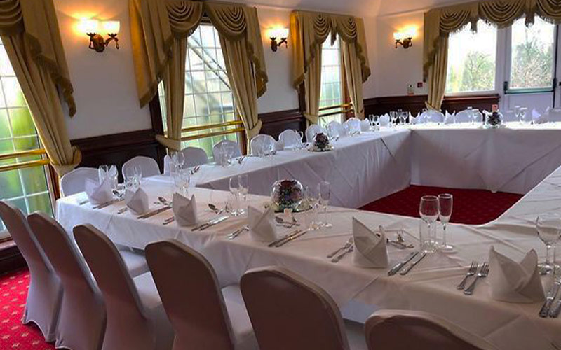 Event setup at Northop Hall Hotel for celebrations