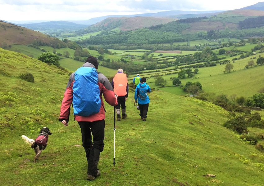 Panoramic view from the peak of Moel Famau