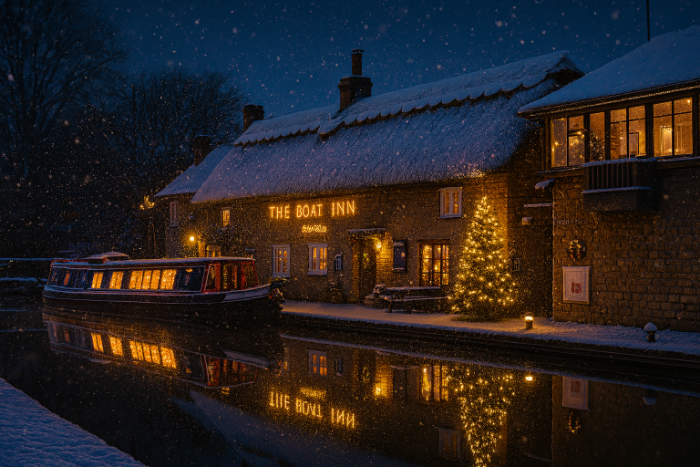 Winter Evening at The Boat Inn