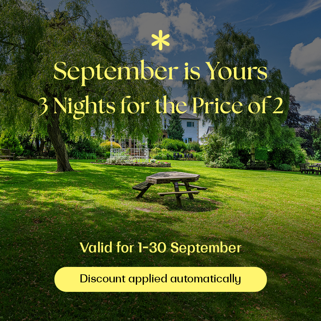 An exclusive 3 for 2 offer at Northop Hall Hotel