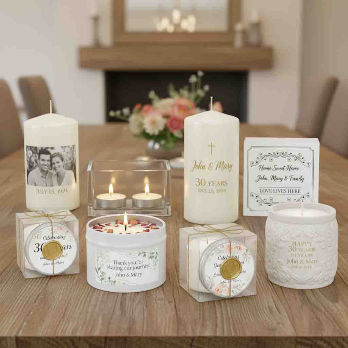 personalised candle idea for anniversary