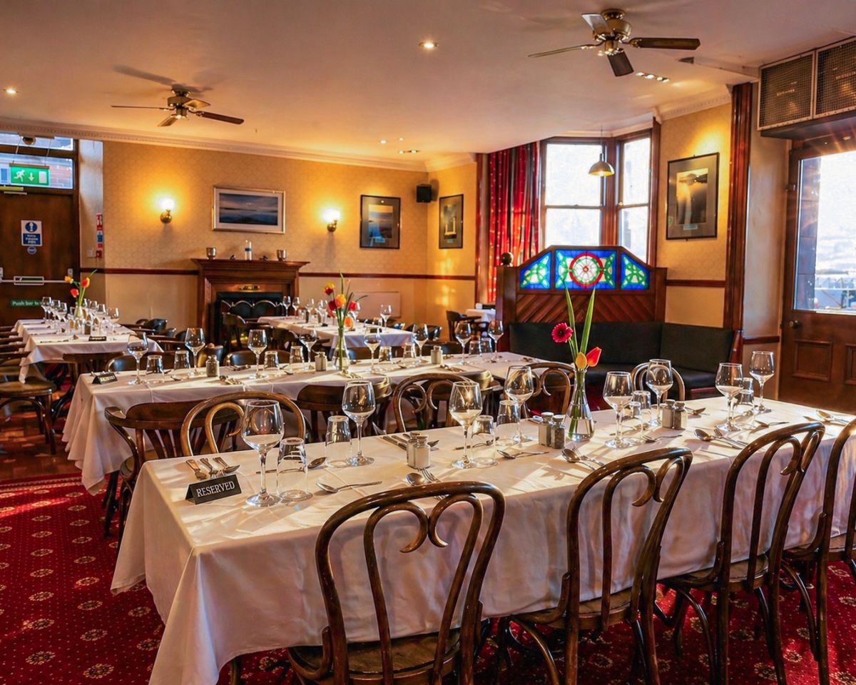 Restaurant food served in Stromness