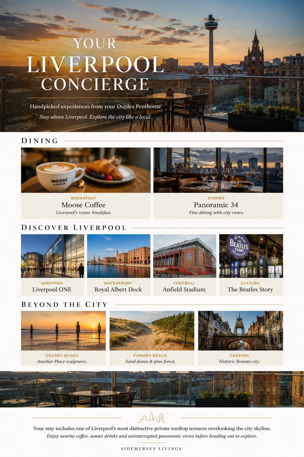 Liverpool concierge guide with recommendations for dining, attractions, beaches and nearby destinations