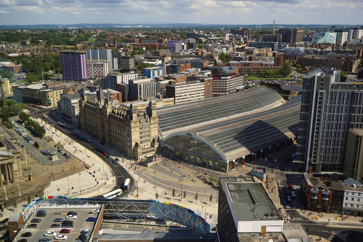 Lime Street, St George's Hall and Liverpool city centre