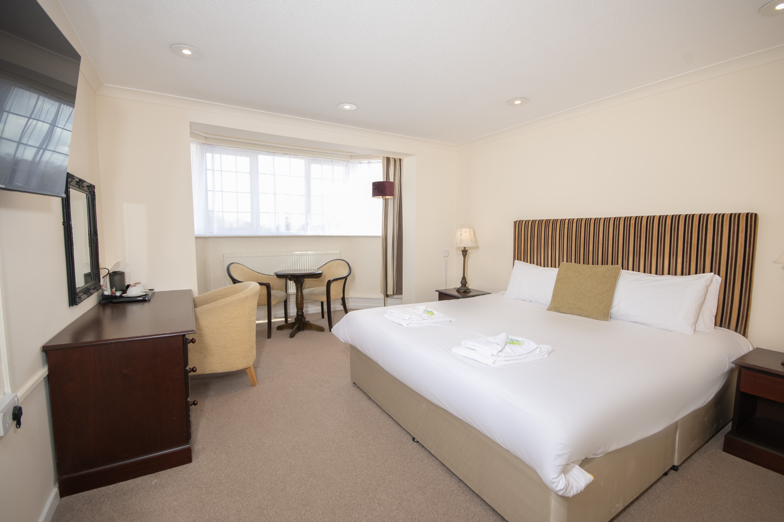 Comfortable bedroom at Northop Hall Hotel